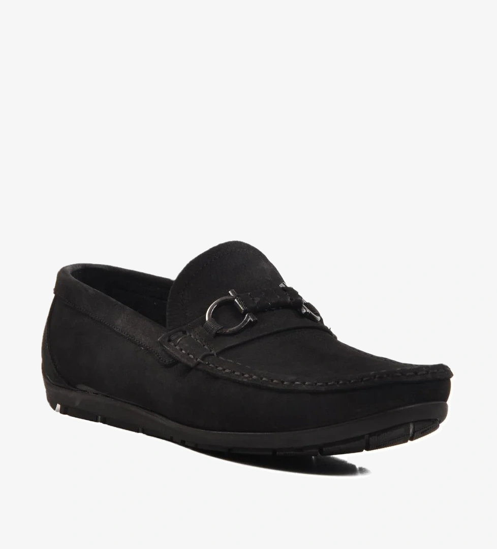 505454 M Siyah Nubuk Erkek Günlük Ayakkabı Loafer