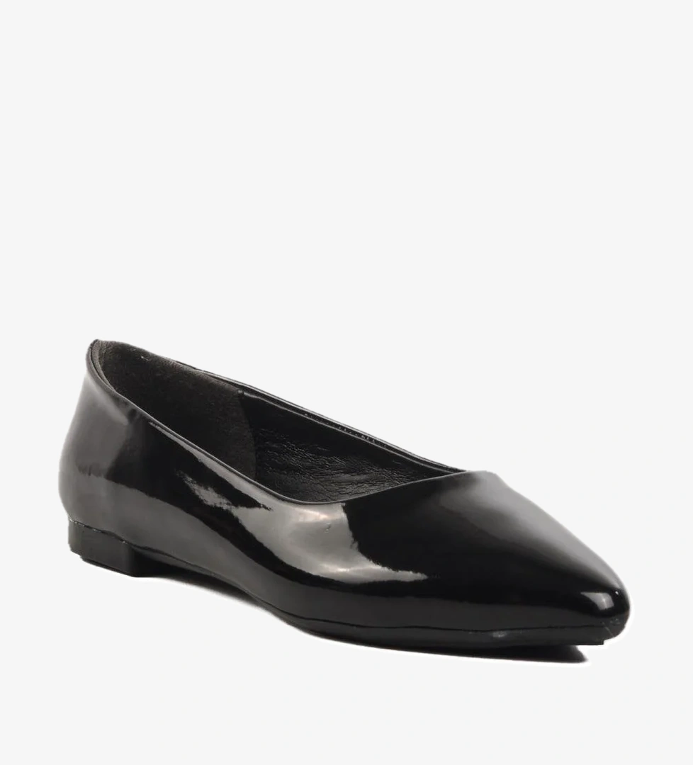 209118 Z Siyah Rugan Hafif Kadın Babet - Görsel 1