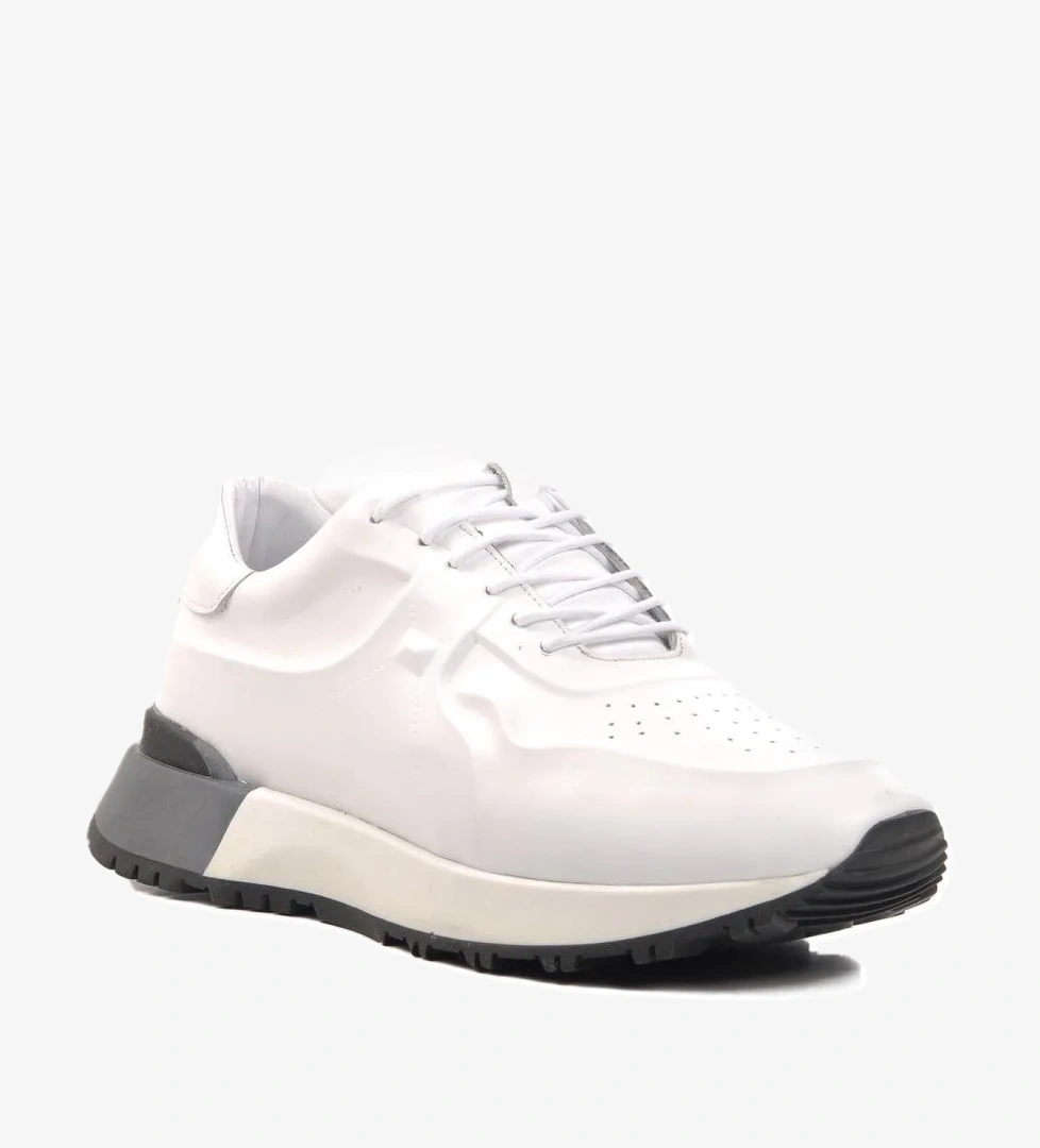 Premium 492 M Beyaz Hakiki Deri Erkek Günlük Ayakkabı