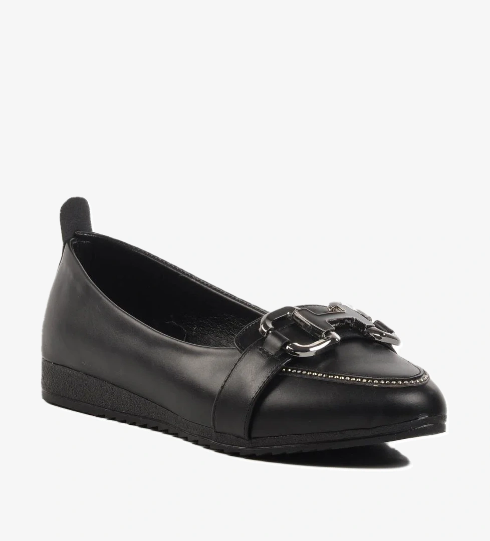 Ayakmod 209102 Z Bej Siyah Kadın Babet model görseli