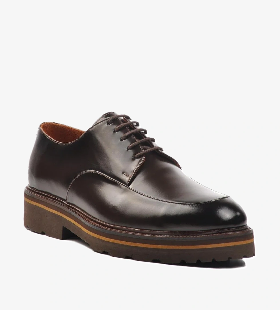 Premium 2873 M Kahve Hakiki Deri Erkek Günlük Ayakkabı