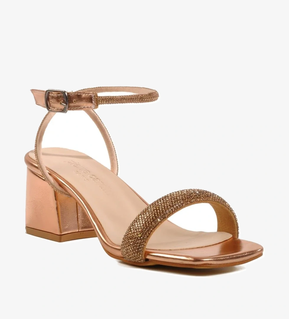 Pierre Cardin Pc-54670 Z Rose Siyah Kadın Taşlı Abiye Sandalet model görseli