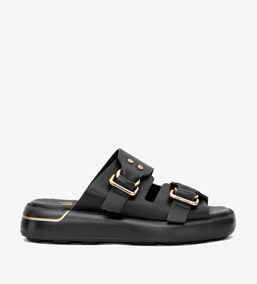 Venüs 25440032Y Kadın Hakiki Deri Düz Terlik Siyah model görseli