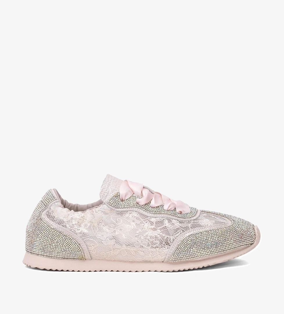 25Y487 Kadın Taşlı Casual Ayakkabı Pembe