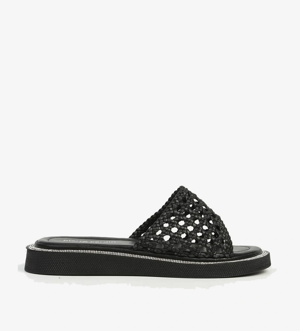 Siyah Örgü Kadın Terlik PC-7507