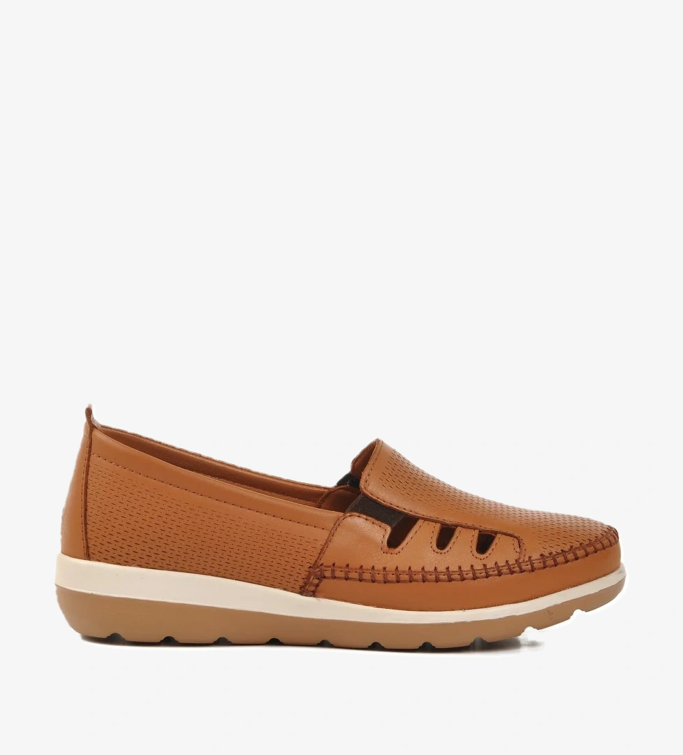 Voyager Bej Voyager Hakiki Deri Kadın Ayakkabı