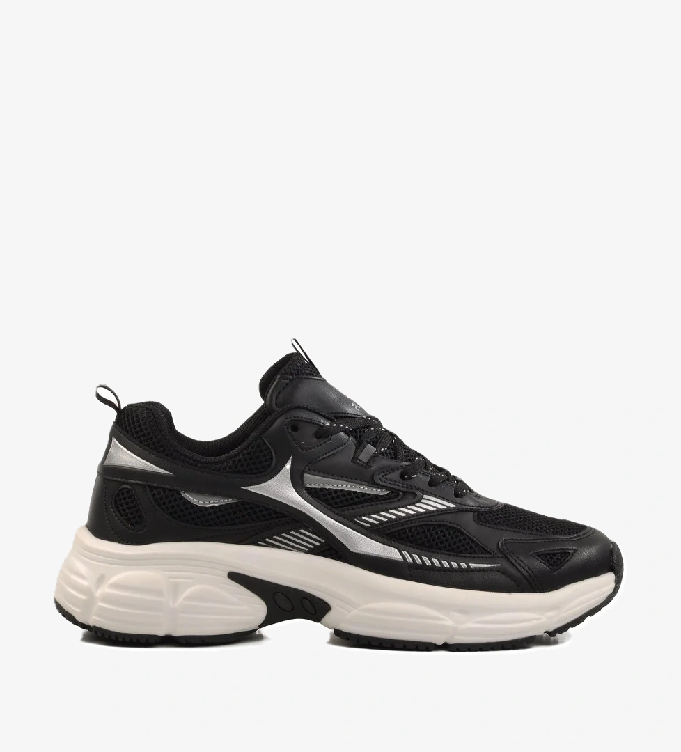 Siyah Fileli Erkek Spor Ayakkabı MS-251-530 M - Görsel 1