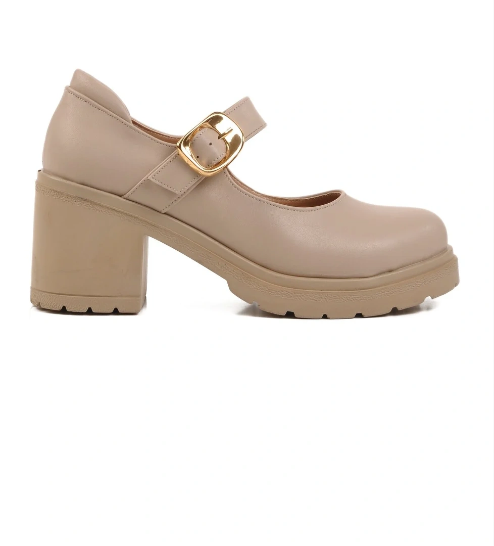 Bej Topuklu Kadın Casual Ayakkabı 572403 Z