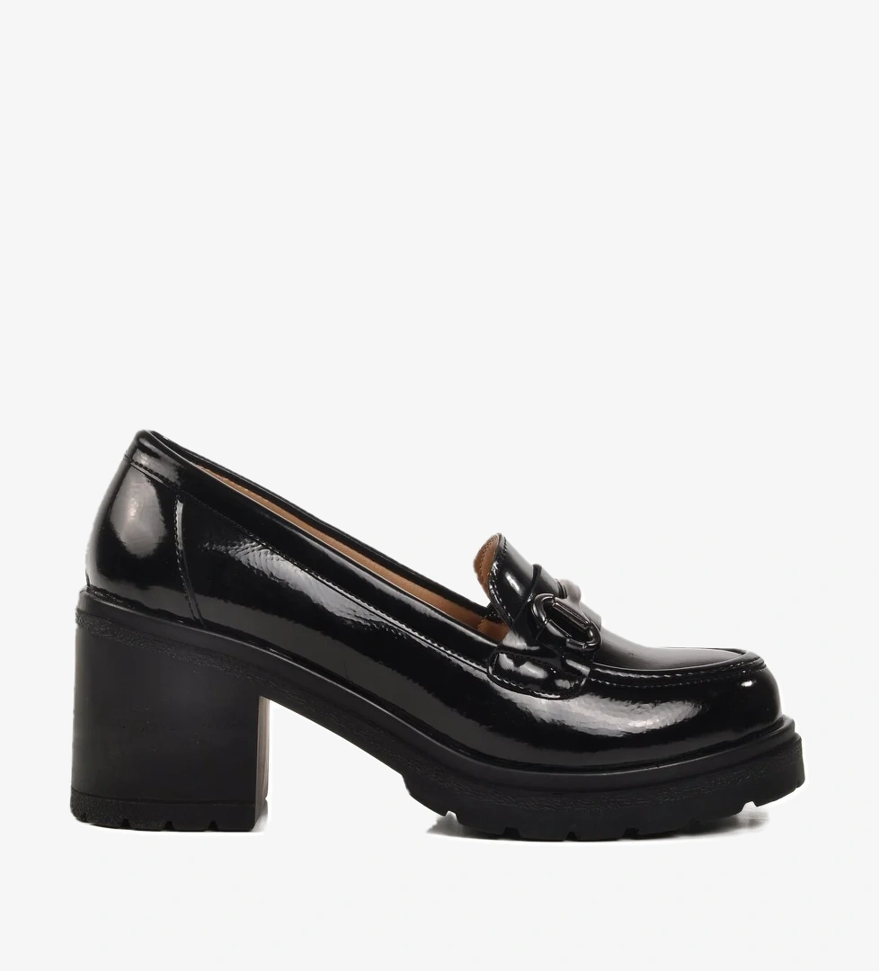 Siyah Rugan Topuklu Kadın Casual Ayakkabı 572401 Z