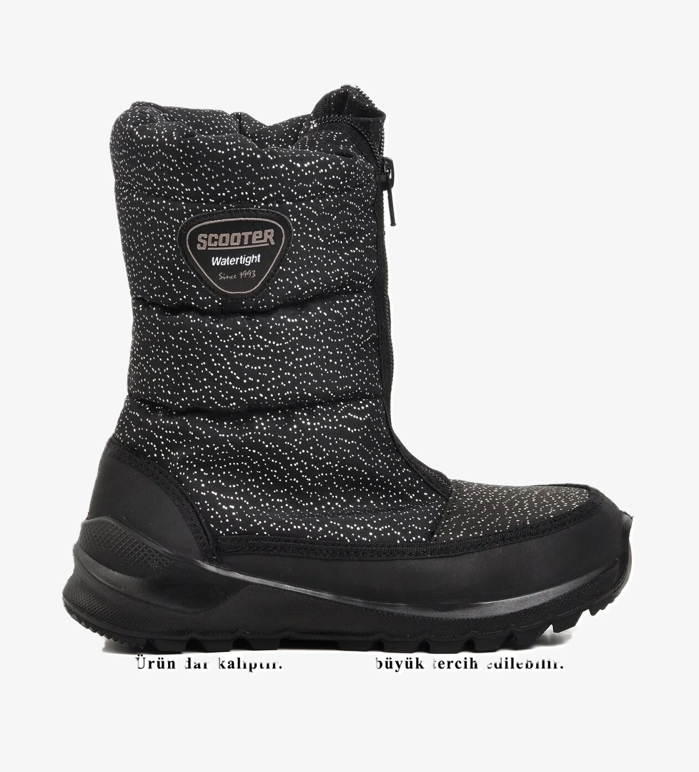 Scooter Siyah Simli Kız Çocuk Kar Botu model görseli