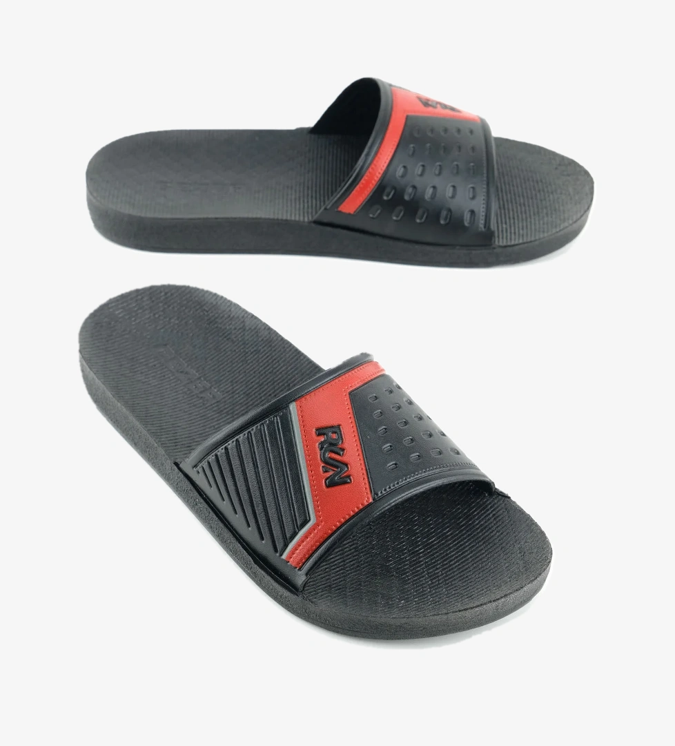 Gezer Gezer Kırmızı Erkek Yazlık PU Taban Suni Deri Islak Zemine Uygun Ev Bahçe Havuz Plaj Terlik Sandalet & Terlik | Flo Kırmızı - 1. görsel