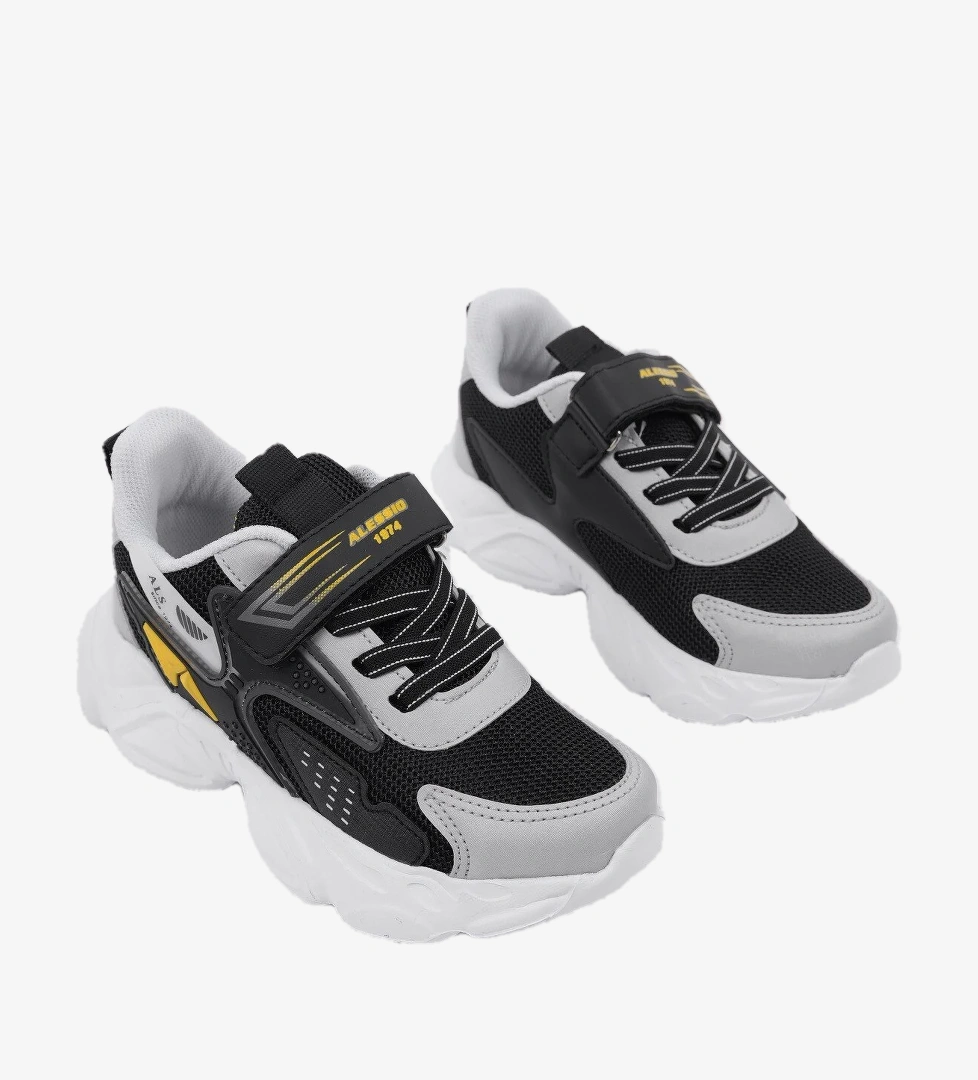 PANTER Kalın Taban Cırtlı ve Bağcıklı Unisex Çocuk Sneaker Spor Ayakkabı