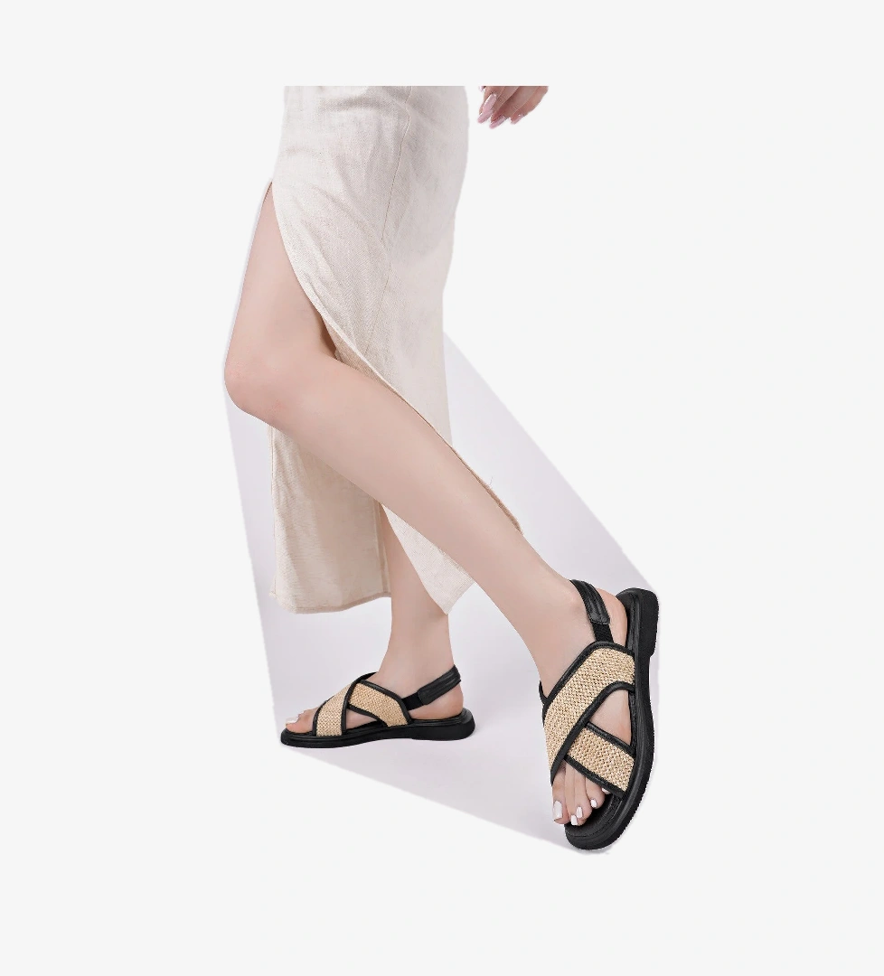 ELİSHA Lastikli Kadın Günlük Hasır Sandalet