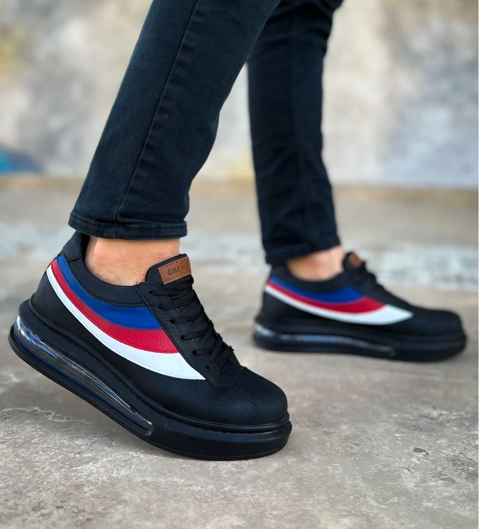 Bağcıklı Balon Taban Erkek Günlük Ayakkabı Siyah