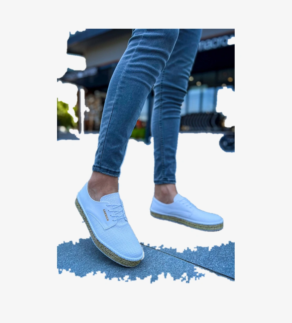 Bağcıklı Erkek Günlük Ayakkabı Beyaz