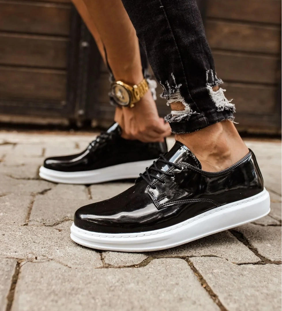 Pabucmarketi Bağcıklı Erkek Günlük Ayakkabı Siyah model görseli