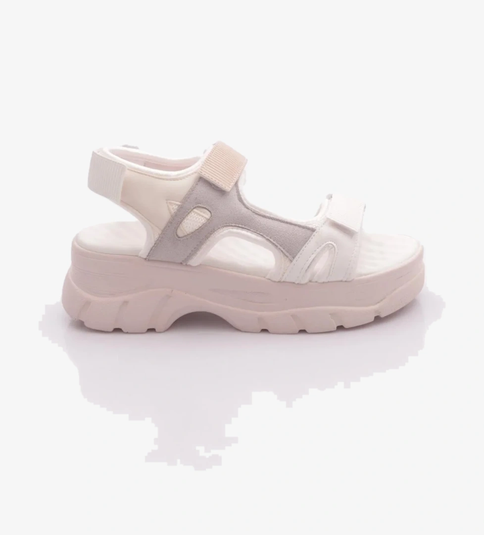 4740-22Y Kadin Kalin Taban Cirtli Sandalet - Görsel 1