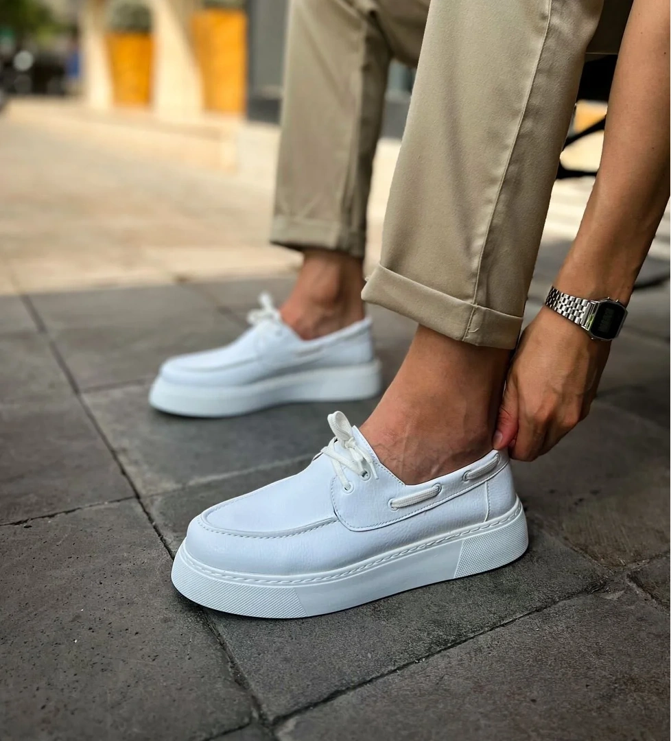 Bağcıklı Erkek Günlük Ayakkabı Beyaz