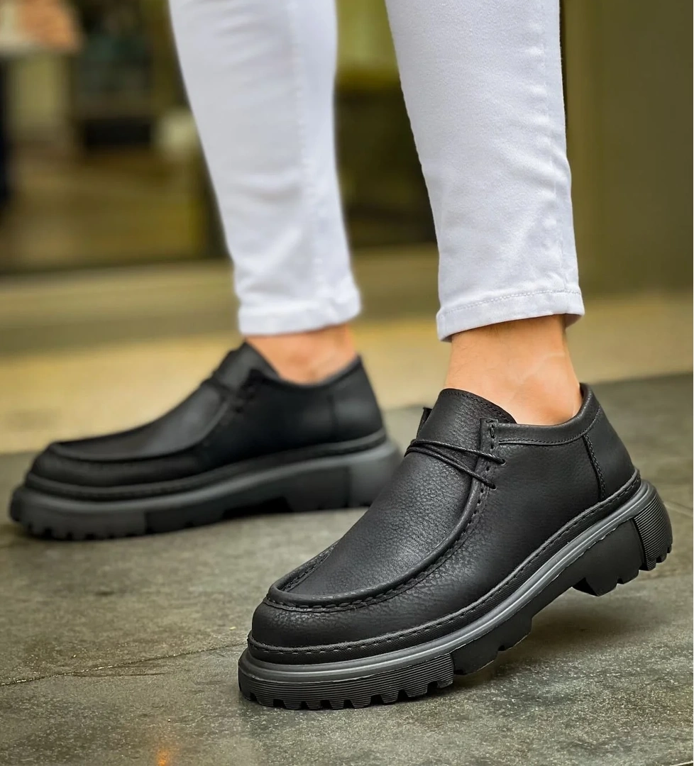 Pabucmarketi Bağcıklı Erkek Günlük Ayakkabı Siyah model görseli