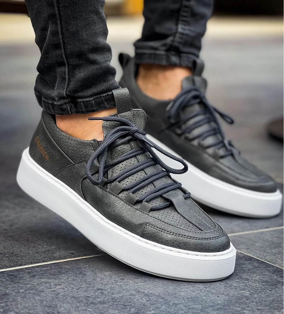 Bağcık Detaylı Erkek Günlük Ayakkabı Antrasit