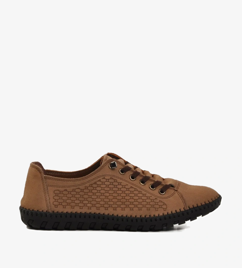 Kum Nubuk Hakiki Deri Erkek Casual Ayakkabı A-255 M