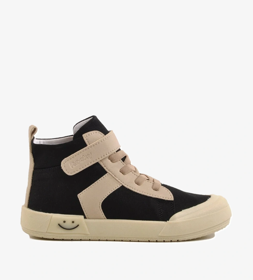 Ayakmod Pudra Siyah Cırtlı Bilek Boy Çocuk Spor Ayakkabı 7465 F model görseli