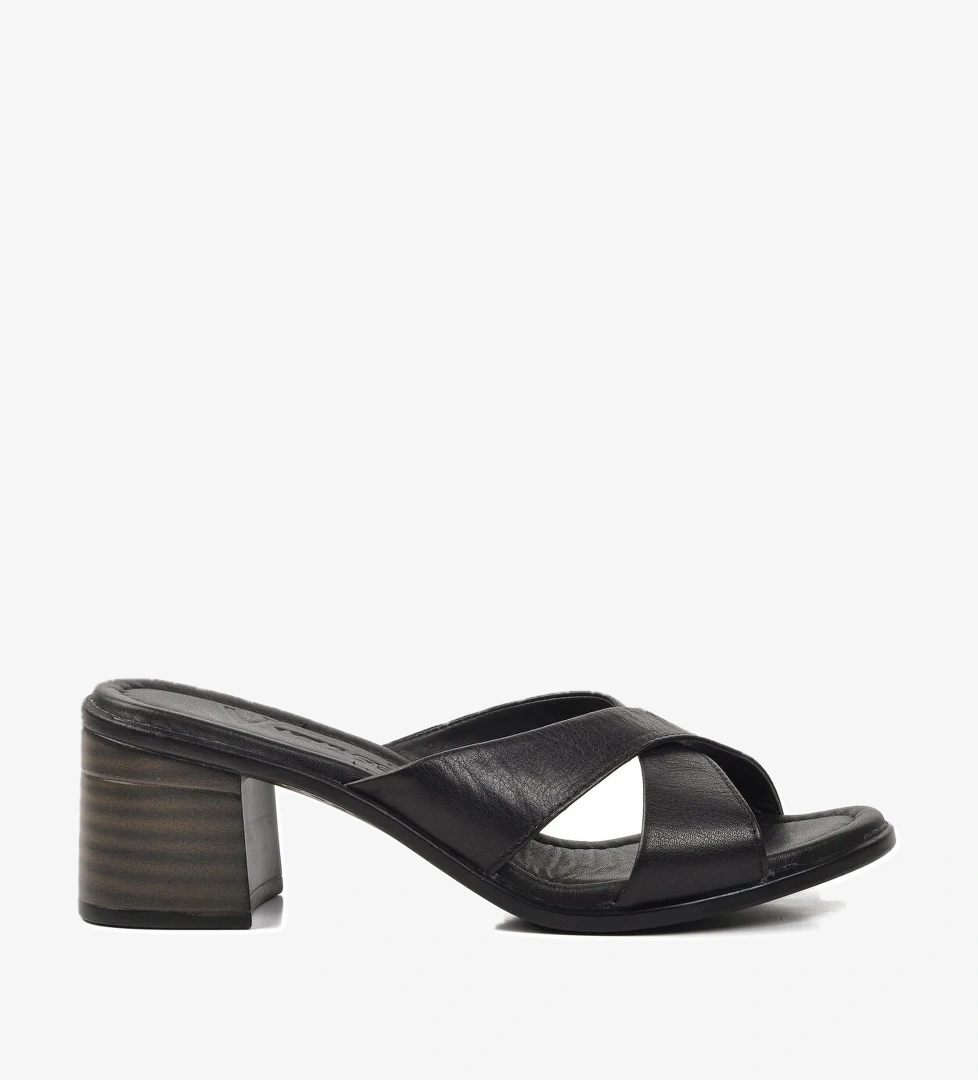 Voyager Bej Siyah Kadın Topuklu Terlik model görseli