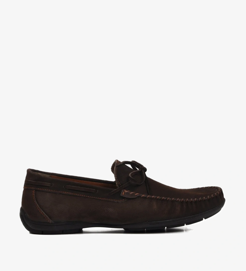 Aspor Kahve Nubuk Erkek Loafer Ayakkabı