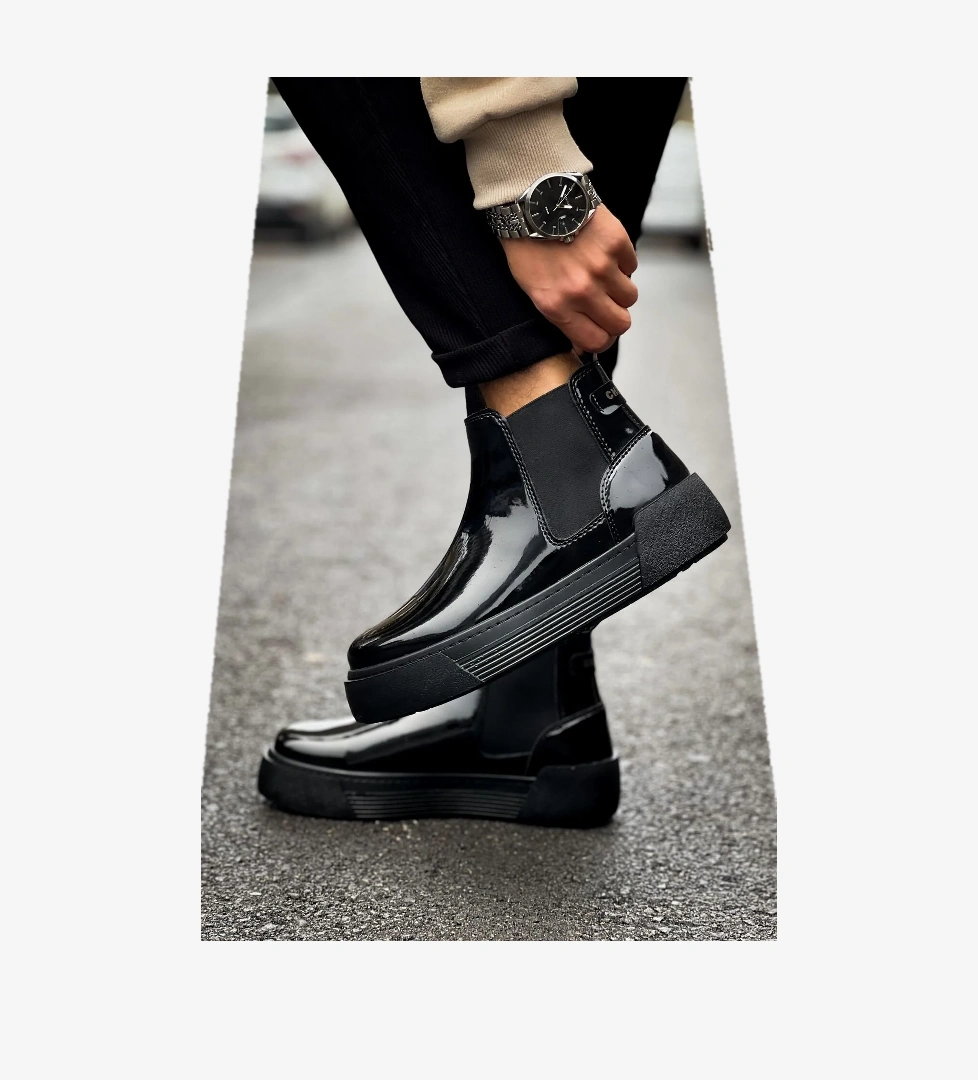 Pabucmarketi Lastikli Erkek Chelsea Bot Siyah model görseli