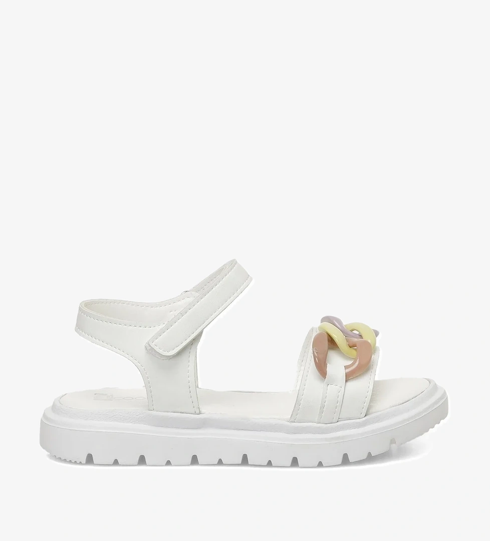 ZIN F 5FX Beyaz Kız Çocuk Sandalet - Görsel 1