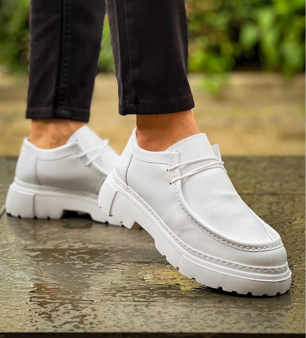 Bağcıklı Erkek Günlük Ayakkabı Beyaz