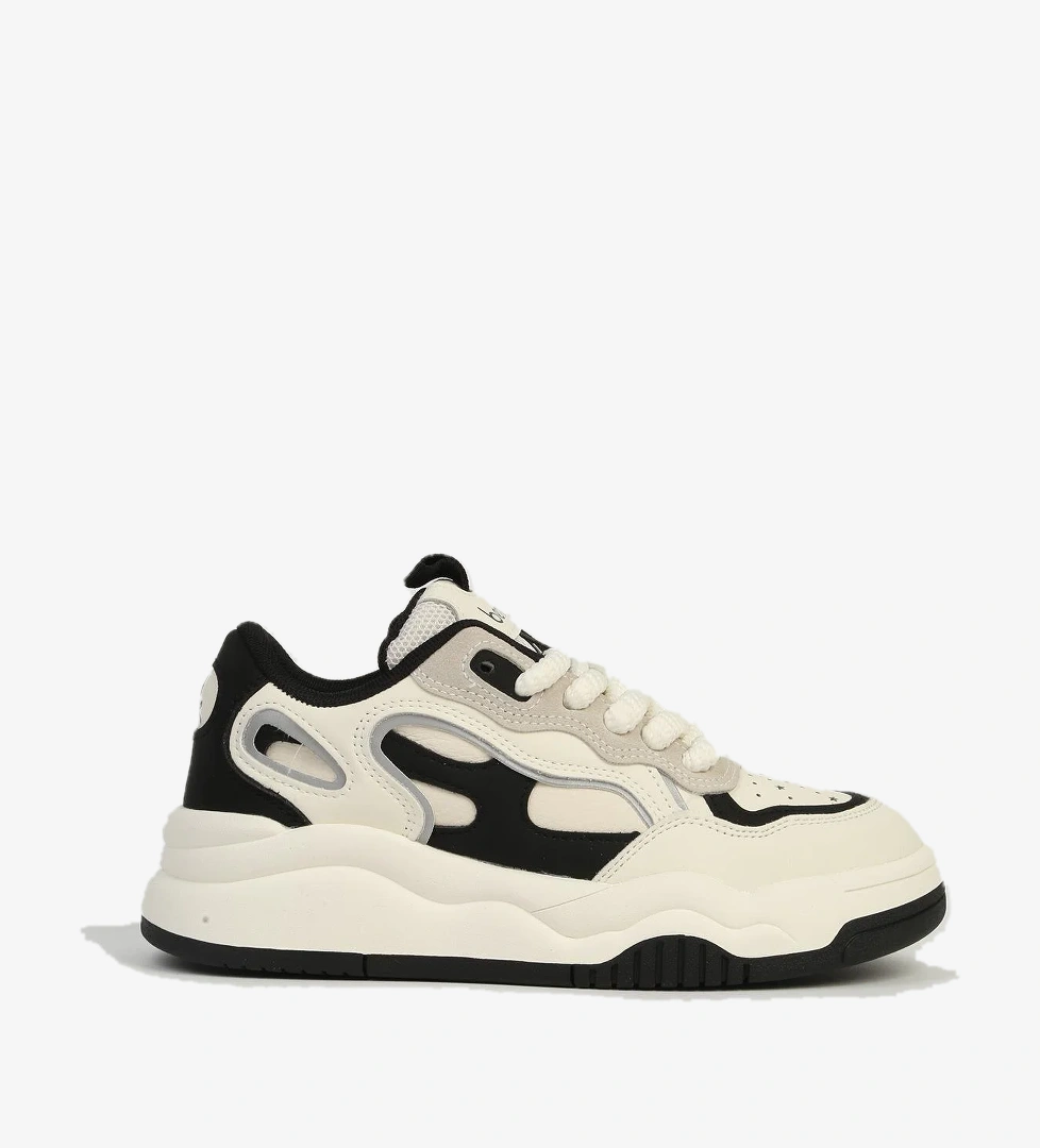 Beyaz Siyah Kadın Spor Ayakkabı İTHAL BNI-11571 - Görsel 1