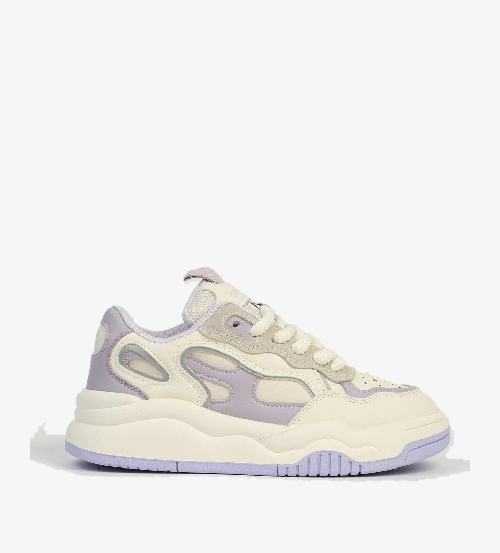 Benetton Beyaz Gri Lila Kadın Spor Ayakkabı İthal Bni-11571 model görseli