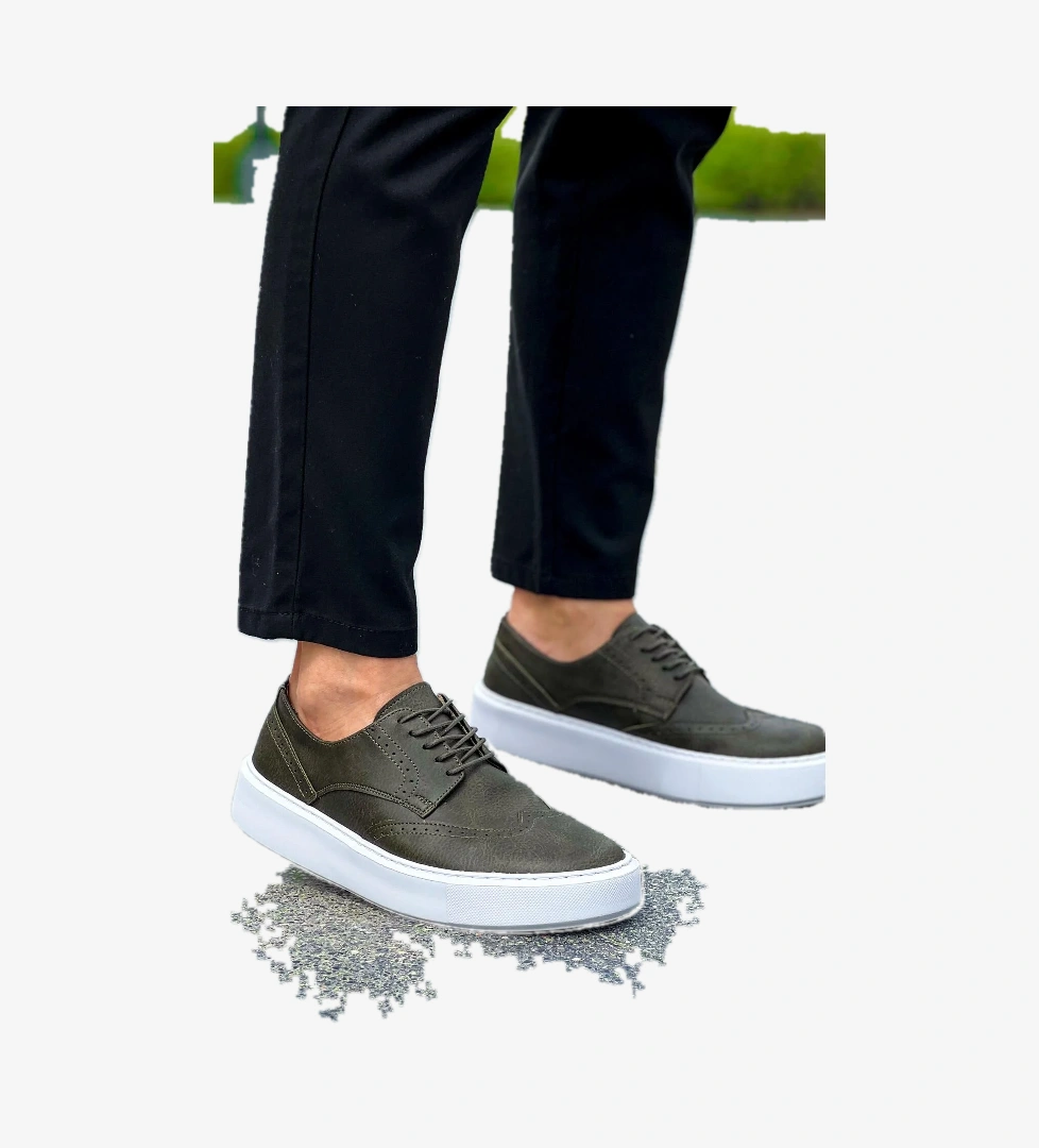 Bağcıklı Erkek Günlük Ayakkabı Haki