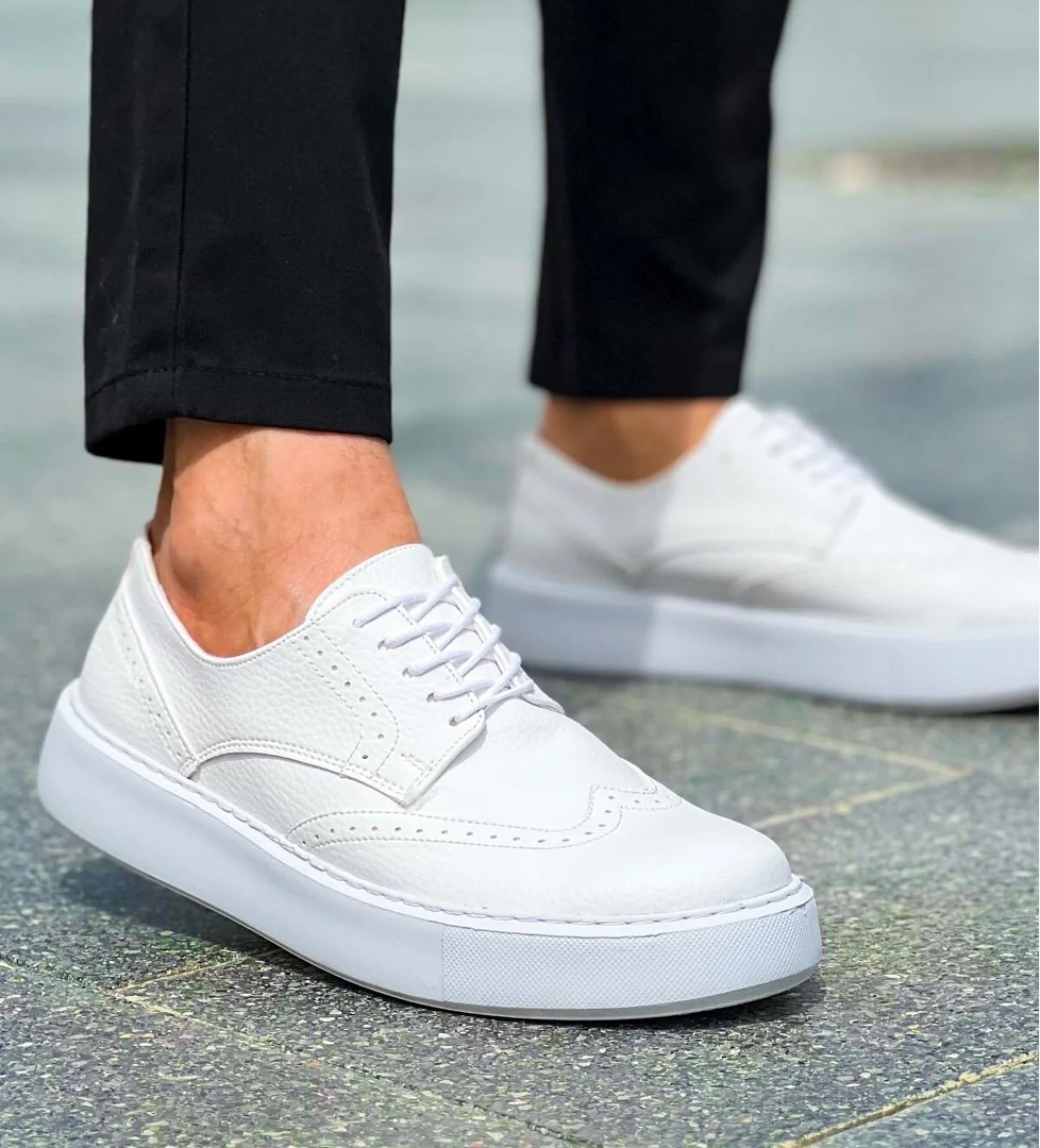 Bağcıklı Erkek Günlük Ayakkabı Beyaz