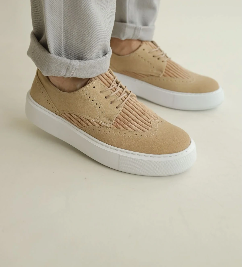 Bağcıklı Erkek Günlük Ayakkabı Kum