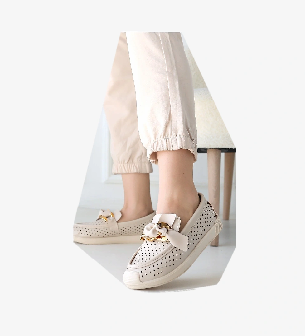 Bej Babet Kadın Ayakkabı