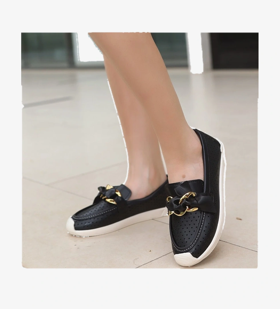 Kadın Siyah Babet Ayakkabı - Görsel 1