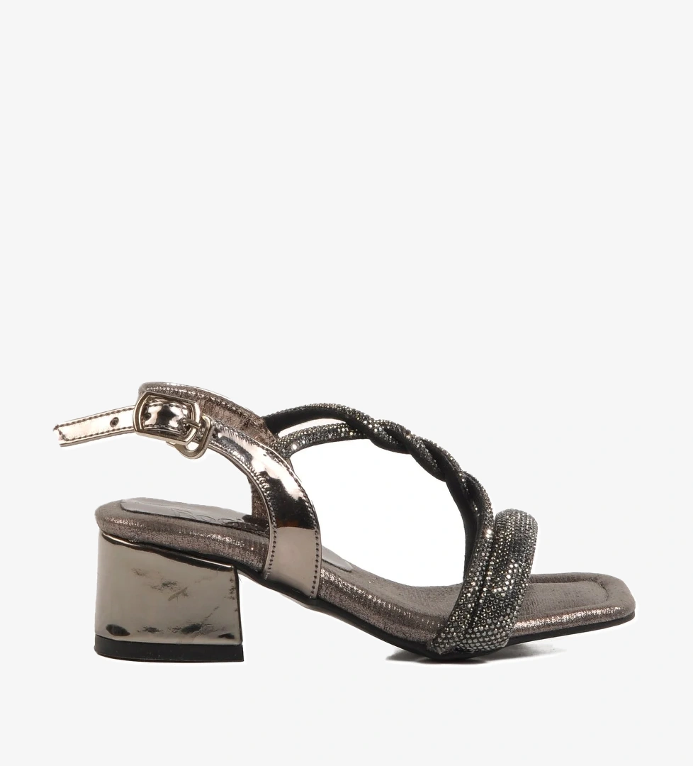 Platin Taşlı Kız Çocuk Sandalet 07 P