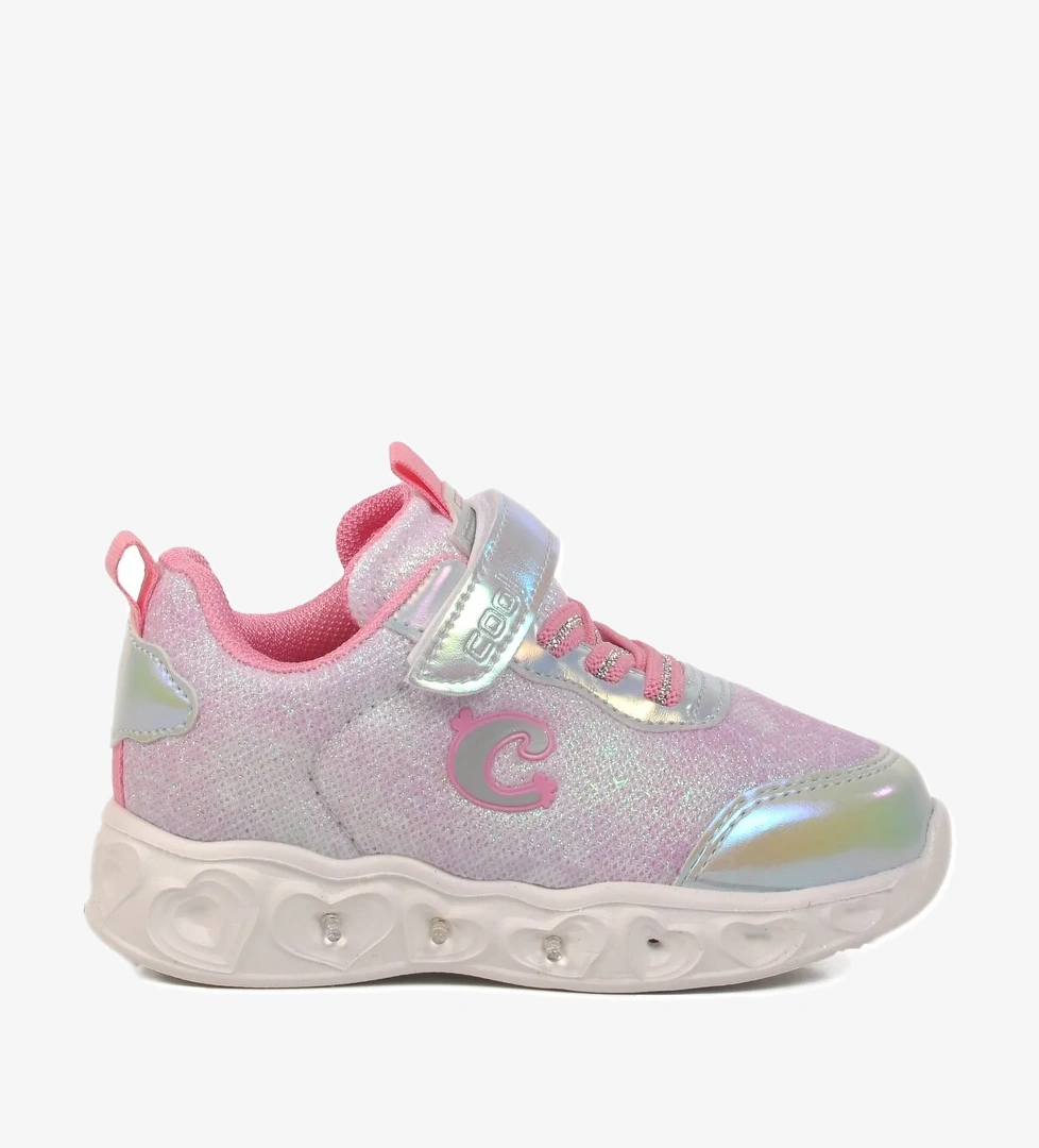 Gümüş Cırtlı Işıklı Kız Çocuk Spor Ayakkabı Yuki B
