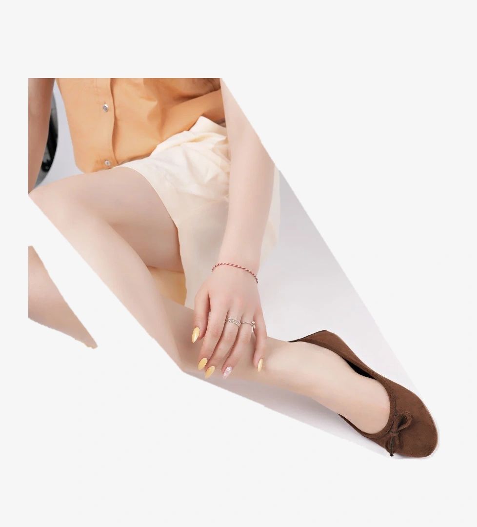 MİU Fiyonklu Kadın Deri Günlük Babet - Görsel 1