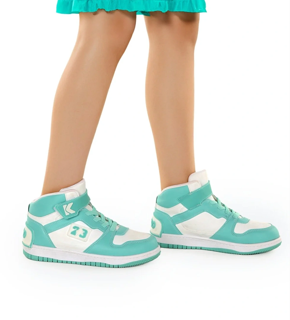 Carde Günlük Cırtlı Kız Çocuk Spor Ayakkabı Mint Yeşili
