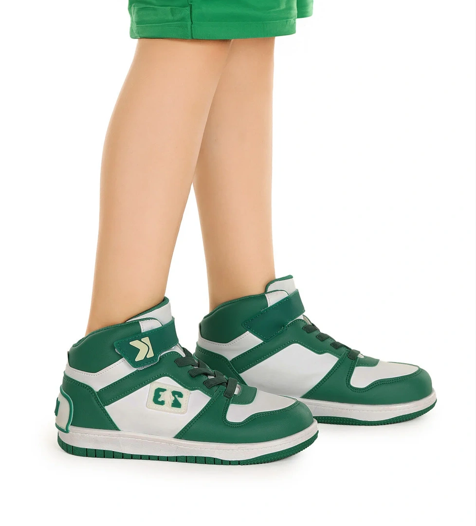 Carde Günlük Cırtlı Erkek Çocuk Spor Ayakkabı Yeşil