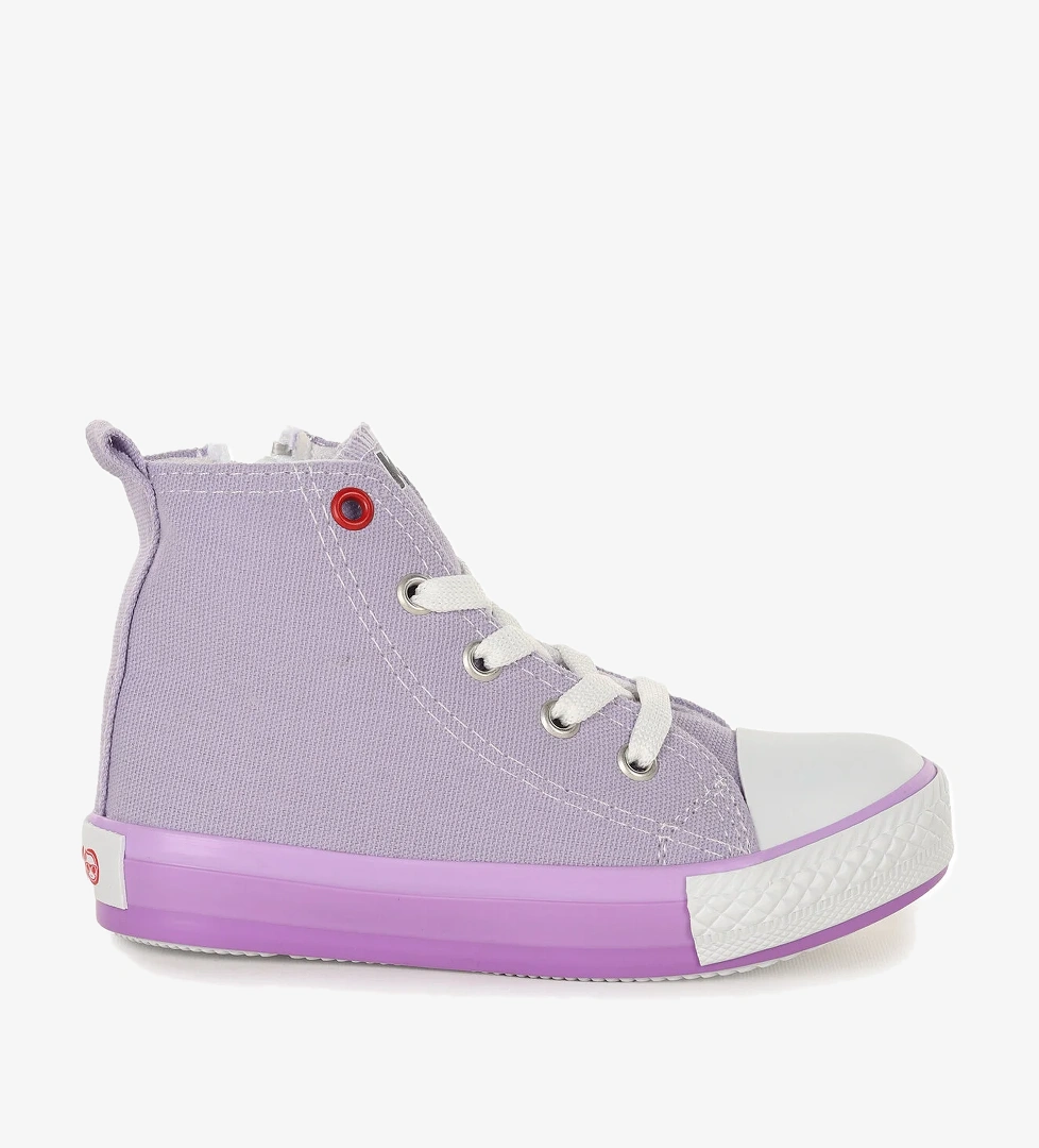 Tinna Bağcıklı Kız Çocuk Boğazlı Keten Spor Ayakkabı Lila