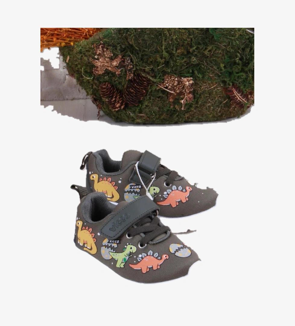 Vicco 346.B25Y.171 Haki Dino Işıklı Erkek Çocuk Ayakkabı model görseli