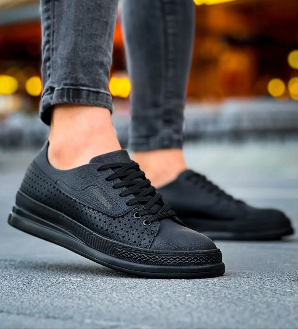 Pabucmarketi Bağcıklı Erkek Günlük Ayakkabı Siyah model görseli