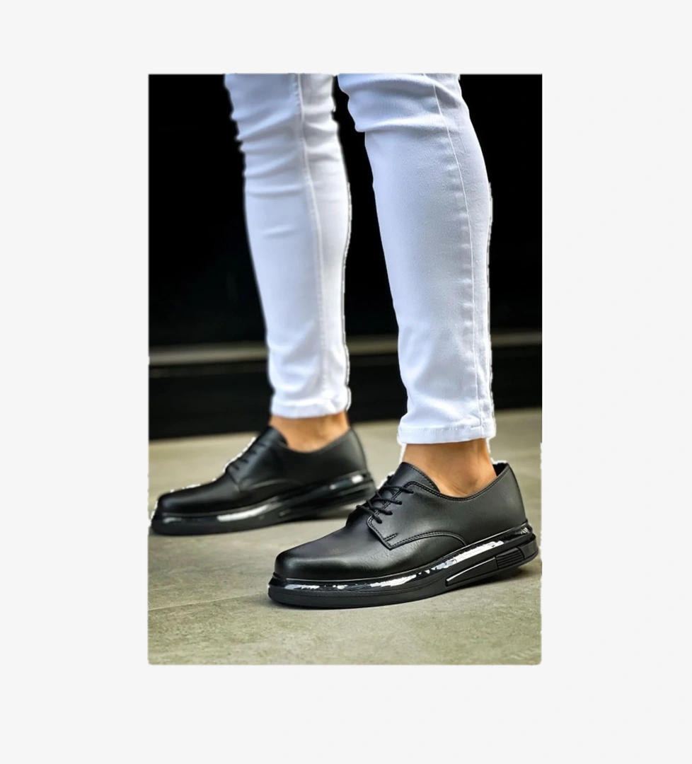 Pabucmarketi Bağcıklı Erkek Günlük Ayakkabı Siyah model görseli