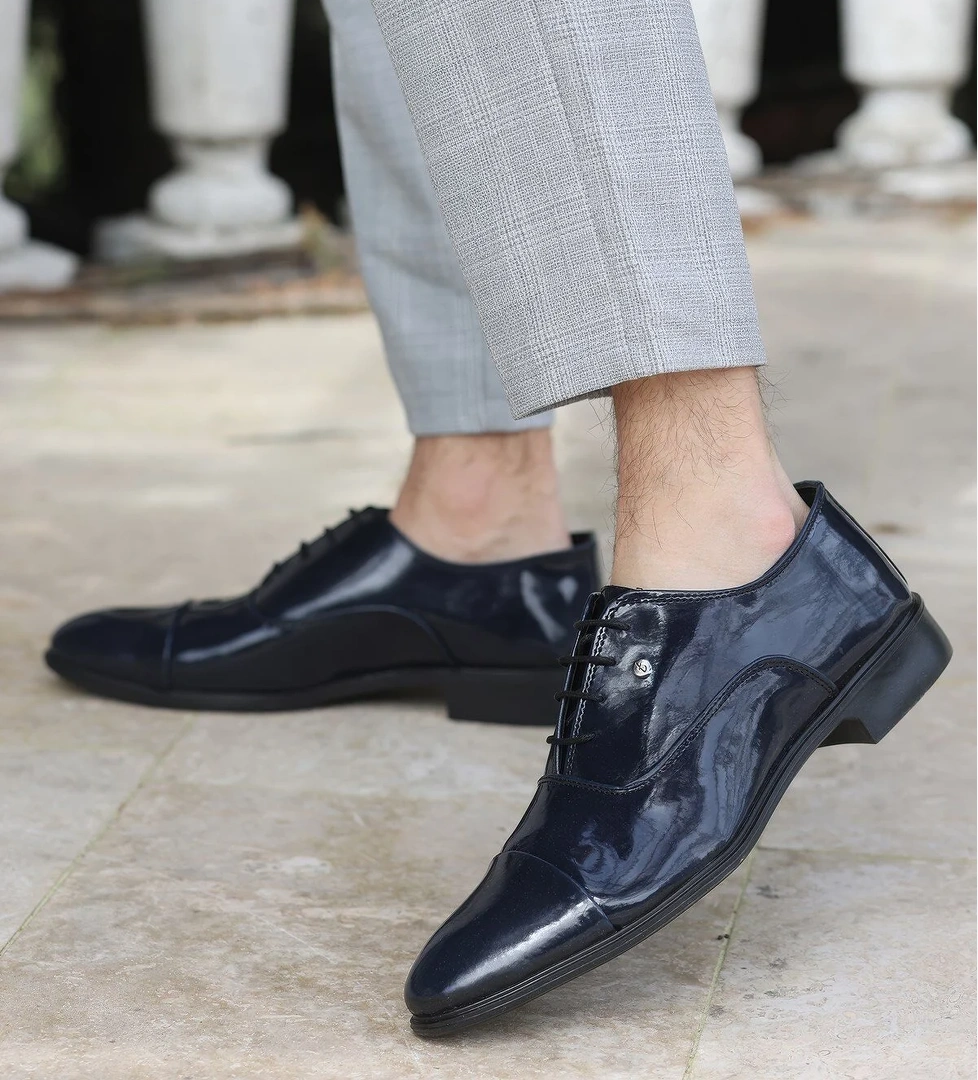 Tomiross Tomıross-pierro Pierro Erkek Lacivert Klasik Siyah Ve Rugan Damatlık Ayakkabı Pierro-1950 model görseli
