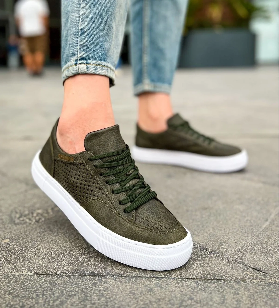 Bağcıklı Erkek Günlük Ayakkabı Haki