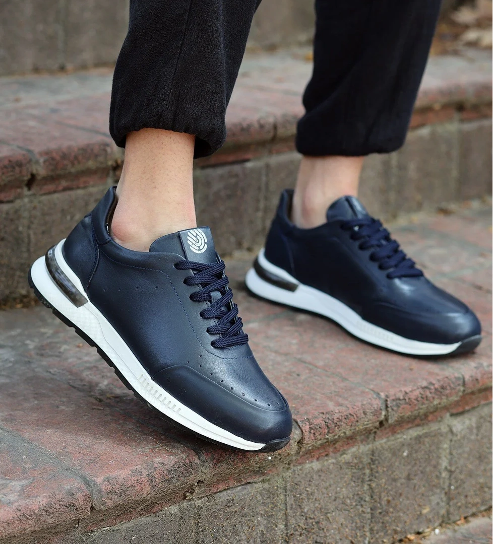 Alfeo Garantili Bağcıklı Hakiki Deri Ortopedik Taban Erkek Günlük Sneaker Spor Ayakkabı ALFEO-3721